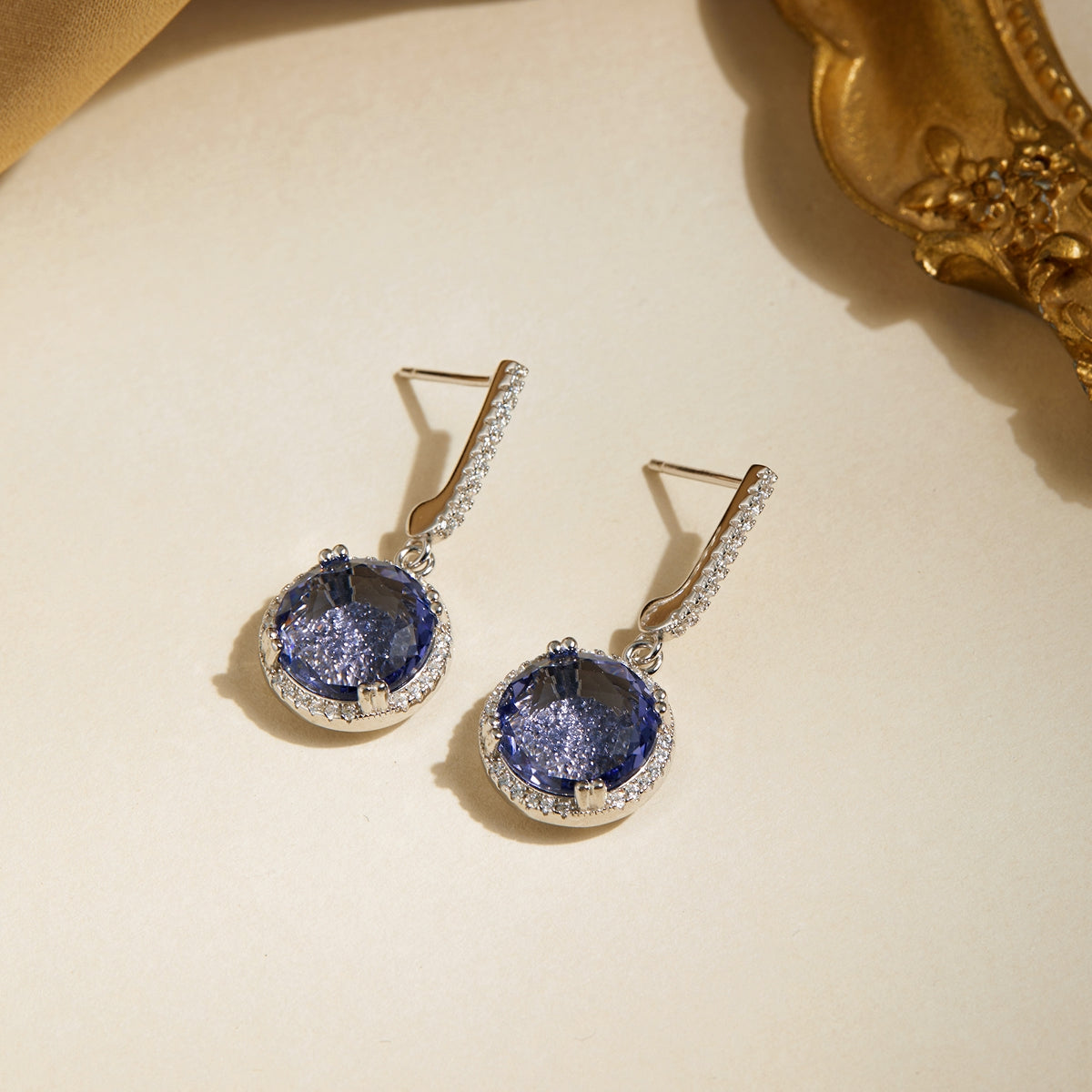 Vibrant Purple Halo Earrings8