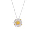 Yellow Diamond Daisy Necklace1