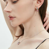 Colorful Zircon Circle Necklace 4