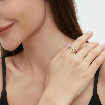 Clover Yellow Diamond Ring 5