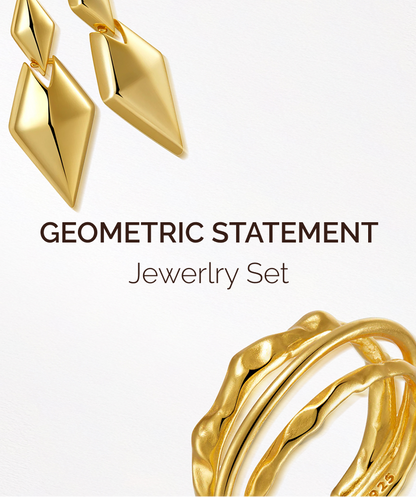 Geometric Statement Jewelry Set